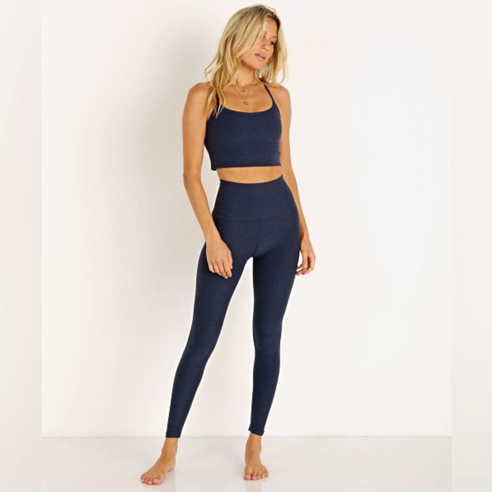Spacedye High Waisted Midi Legging Nocturnal Navy